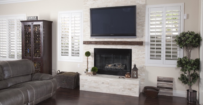 polywood shutters in Fort Myers family room